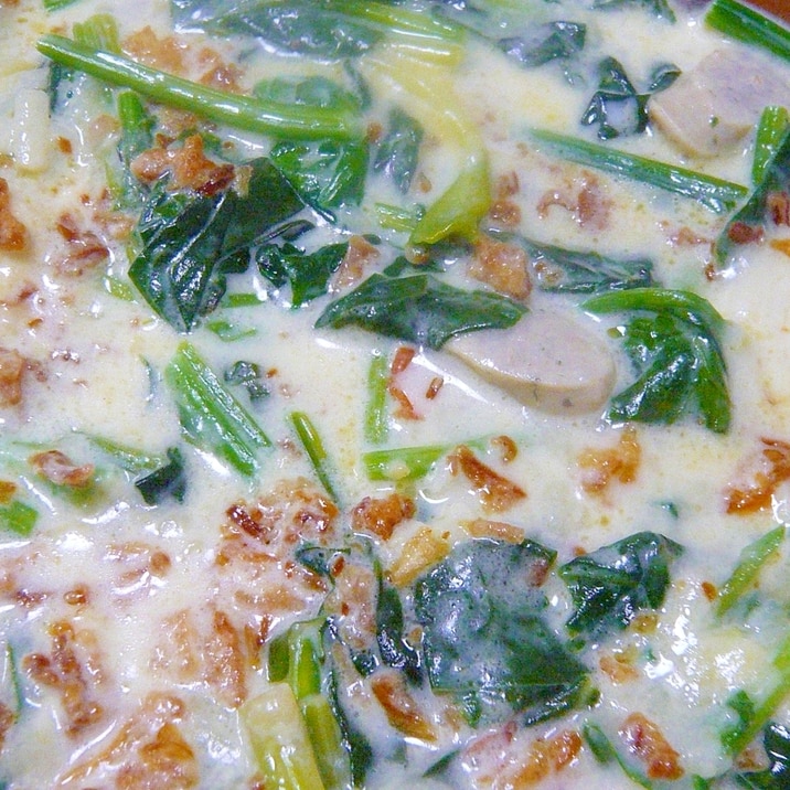 ♥ ほうれん草&ウインナーのミルク煮 ♥